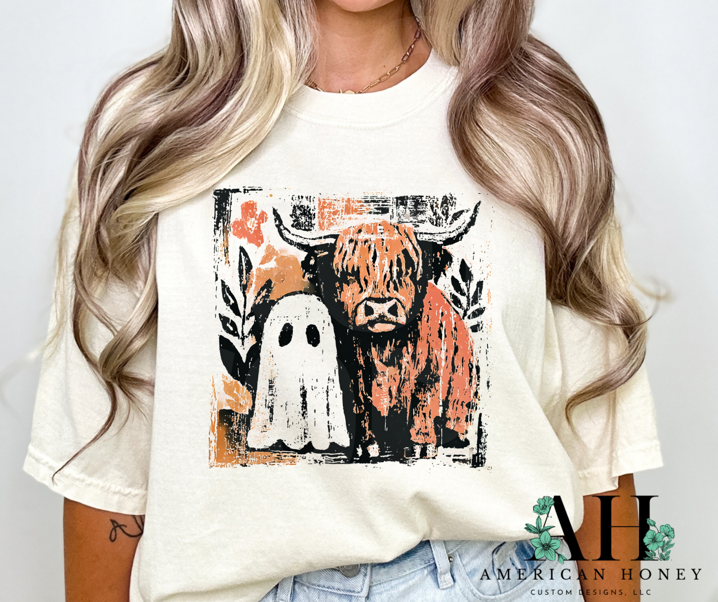 Highland Cow & Ghost