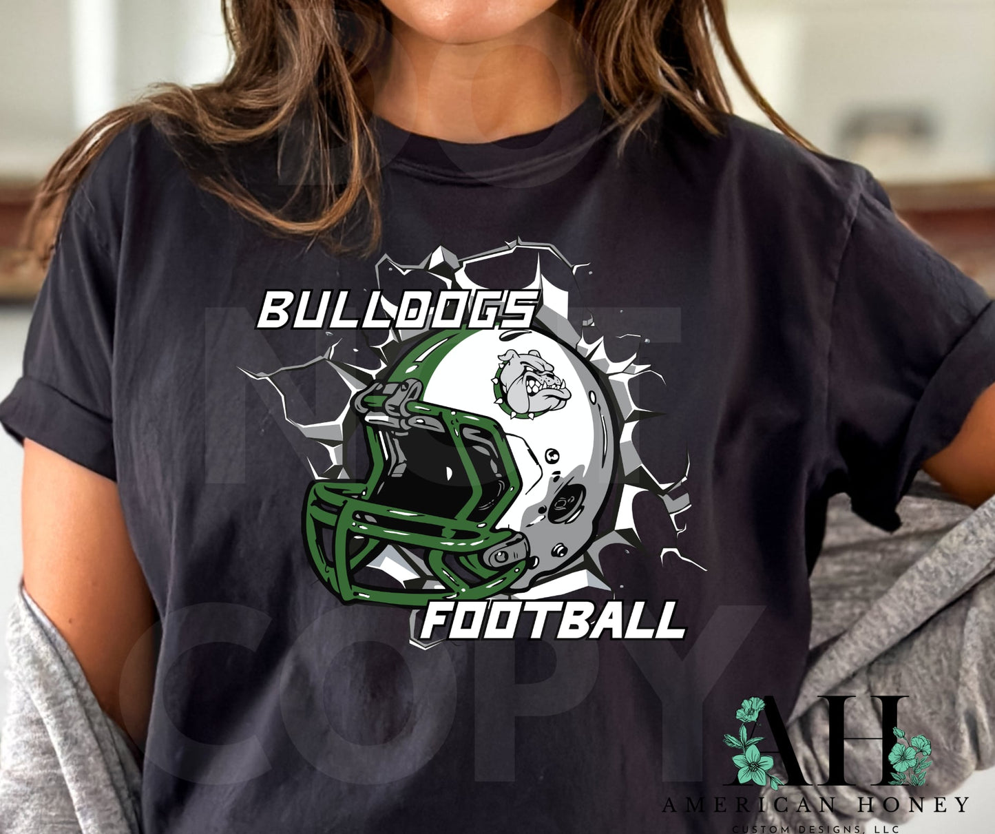 Bulldogs Football Helmet