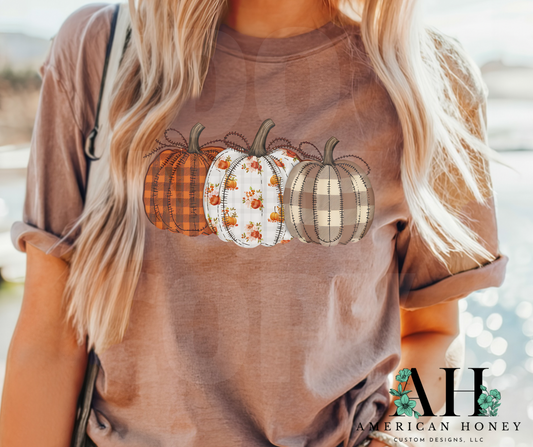 Flannel Floral Pumpkins
